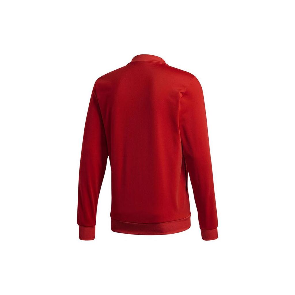 Adidas 3-Stripes Logo Print Zip Jacket And Straight-Leg Pants Track Suit Men Sportswear Red Black FM6308