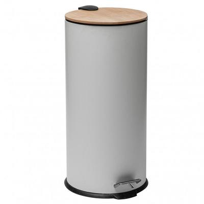 "Bam Modern" 30 Litre Trash Can with Atmosphéra Bamboo Lid - White