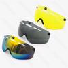 Wildside Magnetische Goggles Integrierter Mountainbike-Helm Grau Fahrradhelm Linse Magnetischer Spiegel