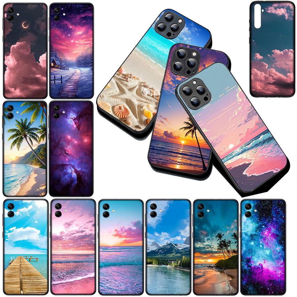 Pour OPPO A80 A18 A16 A40 A17 A15 A38 A78 A79 A54 A57 A12 A60 5G 4G Coque Étui de Téléphone Montagne Univers Galaxie Mer Plage Voyage