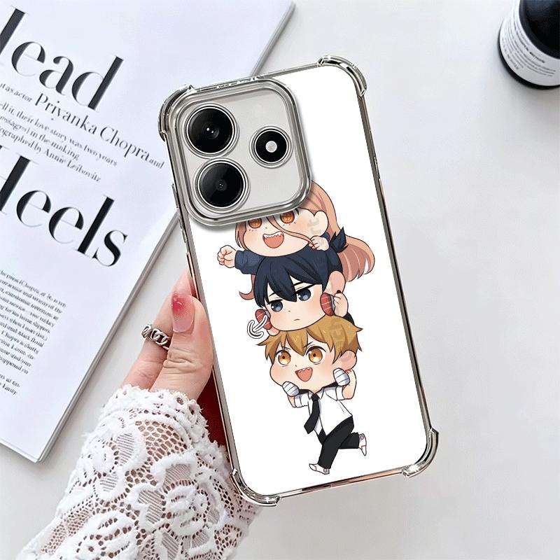 

Cute CSM Anime Character Soft Phone Case For Xiaomi Redmi Note 14 15 Pro Plus 13 12 11S 11T 5G 10 9S 9 Plating Anti-Fall Fundas Redmi Note 14 5G