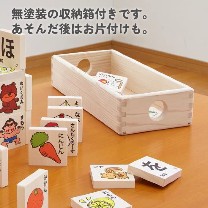 Sakai Sangyo Gujo Hachiman Hiragana Building Blocks - Wooden Building Blocks - Suitable for Ages 18 Months To 1.5 Years - Montessori Style Toy - Hirag