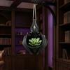 Gothic Bat Flower Pot Hanging Planter, Plant Pot, 3D Printed Lightweight Durable Halloween Planter for Trailing Vines, Indoor Outdoor Decoration
