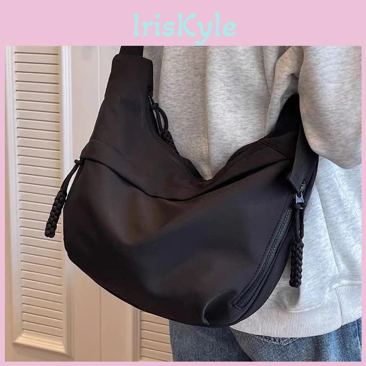 Bags Solid Crossbody Nylon Hobos Casual Zipper Womens Bags 2024 Fashion High Capacity Solid Color Single Shoulder Totes Bag