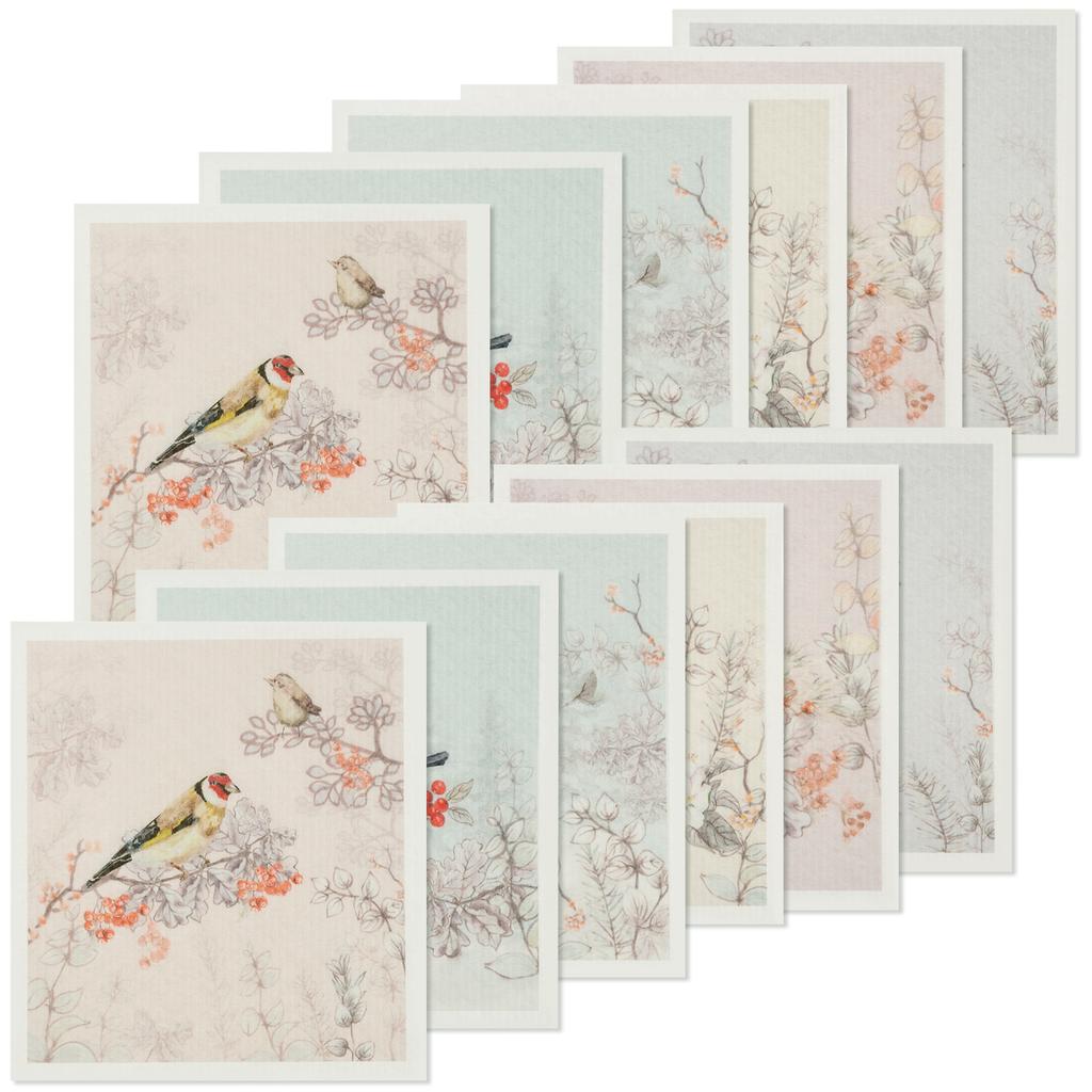 Kitchen Cleaning Cloths Dish Towels Cellulose Cotton Cleaning Cloths Absorbent Swedish Rags Soft Reusable Wet Dry Dishcloths