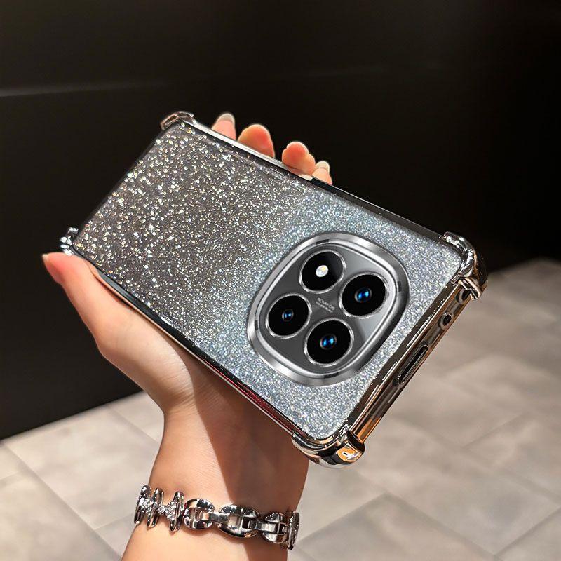 Fashion Luxury Glitter Phone Case for Note 15/14 Pro Plus 4G 5G Redmi 15/C A5 A4 A3 Four Corner Anti-drop Protect Silicone Cover