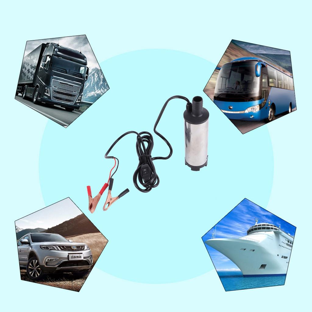 DC 12V 51mm Odłączana zatapialna pompa do transferu paliwa, wody, oleju, oleju napędowego, elektryczna