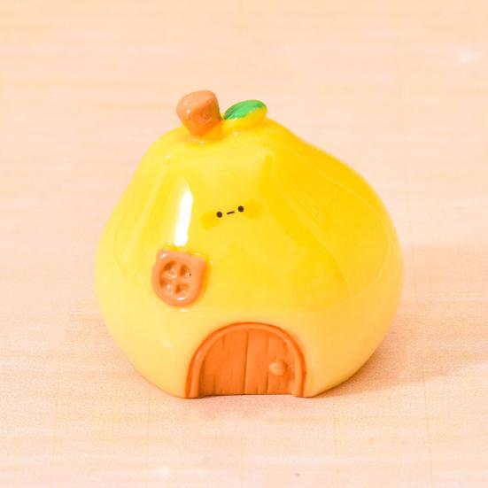 Mini House Micro Landscape Decoration Cartoon Tiny Fruit Shaped House Miniature Resin Figurine for Plant Pot Fairy Garden Accessory
