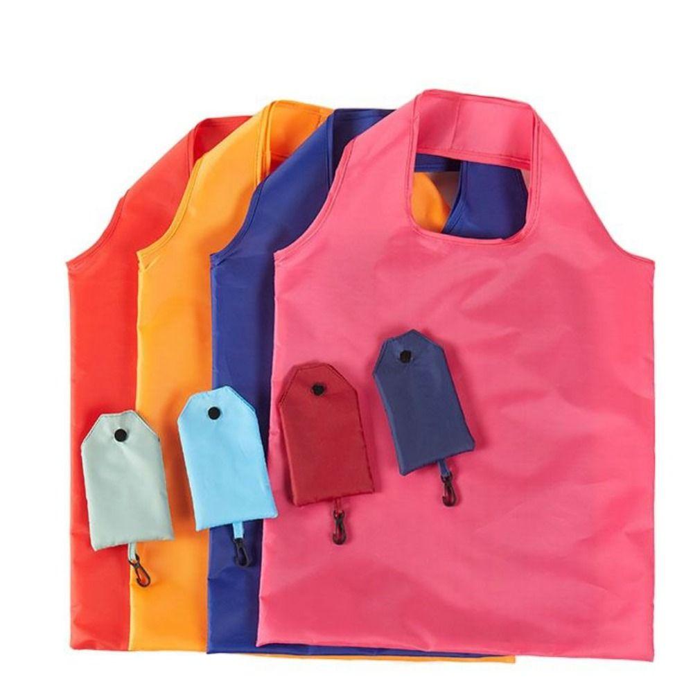 

Eco-friendly Solid Color Shopping Bag Polyester Grocery Purse Portable Supermarket Bag for Home чорний