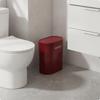 Small Lavatory Trash Can with Lid SpaceSaving Press Compact Garbage Bin for
