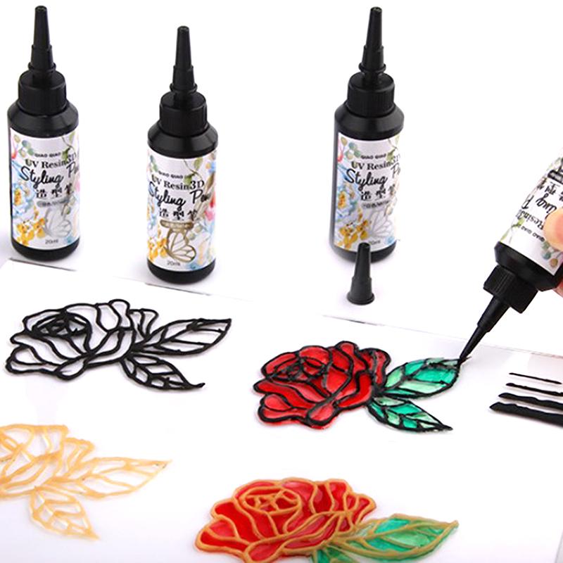 Buy Uv 3D Resin Epoxy Hook Line Tool Styling Pen Ultraviolet Curing Diy