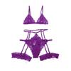 Ladies Fashion Plus Size Lingerie Sleepwear Women Lace Nightie Babydoll Mesh Sexy Nightwear Underwear Bra And Briefs Garter Sets