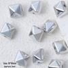 Silver-Plated Y2K Acrylic 3D Spacer Beads for DIY Jewelry Bracelets