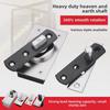 Heavy-Duty Stainless Steel Invisible Rotating Door Hinge with Hidden Up-Down Heaven and Earth Shafts