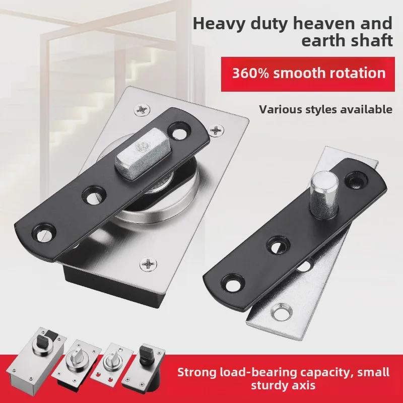 Heavy-Duty Stainless Steel Invisible Rotating Door Hinge with Hidden Up-Down Heaven and Earth Shafts