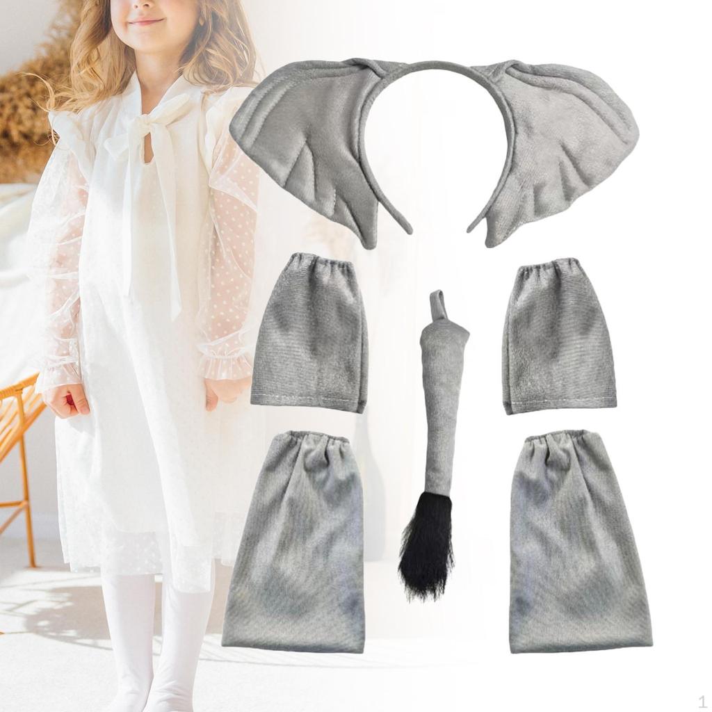 Animal Ears and Tail Set Comfortable Cosplay for Kids Party Stage Performance