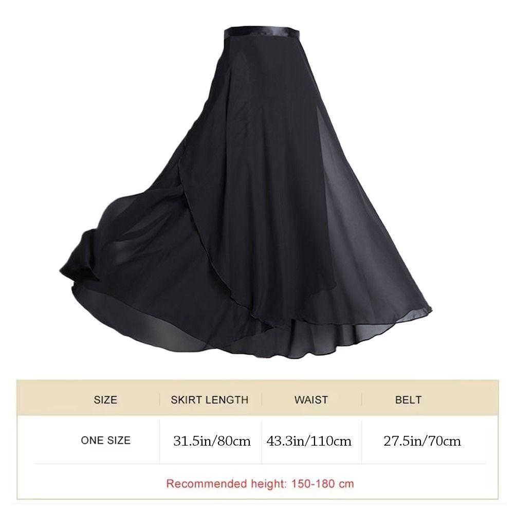 Fashion Chiffon Ballet Tutu Adjustable Wrap Scarf Long Ballet Skirt Show Costumes Ballet Dance Dress Dance