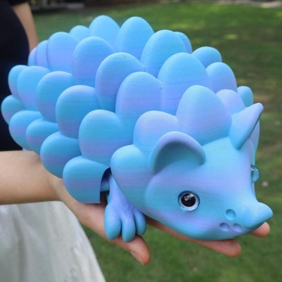 3D Printed Hedgehog Figurine Movable Joints Simulated Hedgehog Stress Relief Fidget Toy Home Office Desktop Decoration Ornament