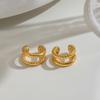 Minimalist Clip-On Ear Cuff Earrings Pair, No Piercing Outer Ear Accessory for Everyday Styling, Dates and Travel