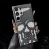 3D Matte Metallic Color Hollow Out Skull Hard Phone Case For Samsung Galaxy S23 S25 Ultra S23 S24 Plus Shockproof Cover