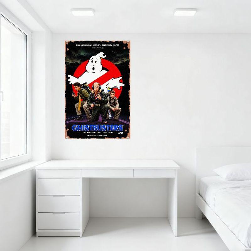 Ghostbusters 15th Anniversary Collection Metal Tin Sign Vintage Movie Poster Wall Decor for Home Man Cave Bar Cafe