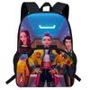 Anime Witch Hunter Group Men'S And Women'S Backpacks, Elementary School Students' Backpacks, Large-Capacity Printed Casual Backpacks
