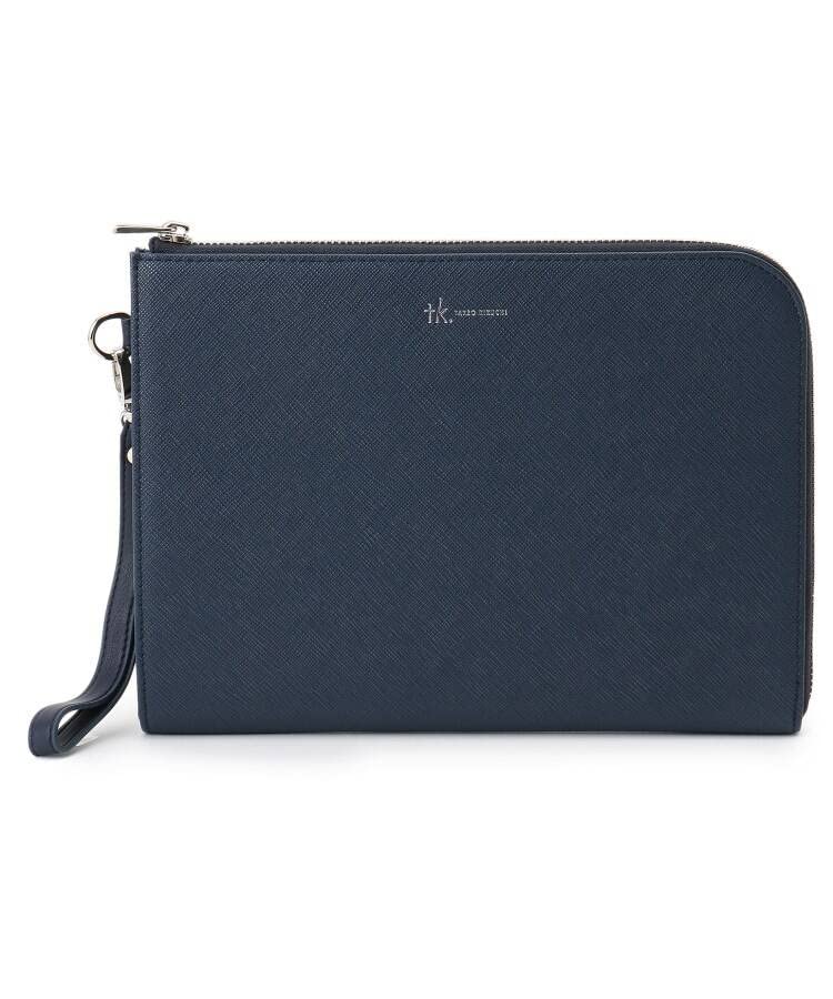 

Saffiano mini clutch bag [Takeokikuchi] [Navy (093)/00] Темно-синій