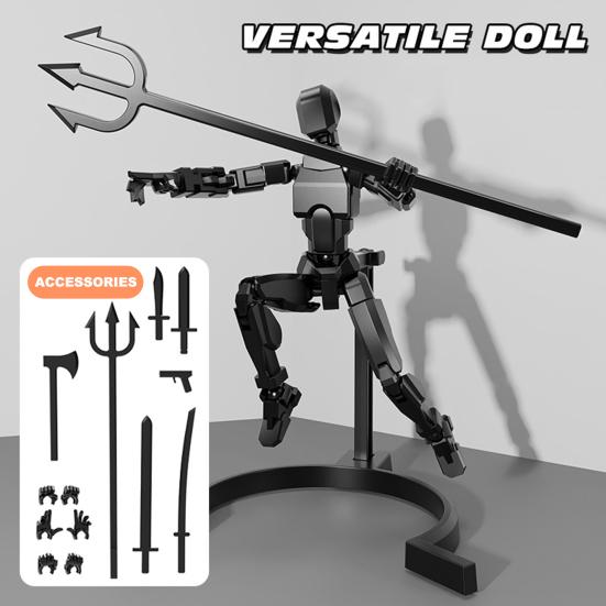 3D-Magnet-Actionfiguren-Set mit beweglichen Gelenken, 3D-gedrucktes DIY-Montage-Dummy-Spielzeug, Ganzkörper-Aktivitätsroboter, Action-Gaming-Figuren