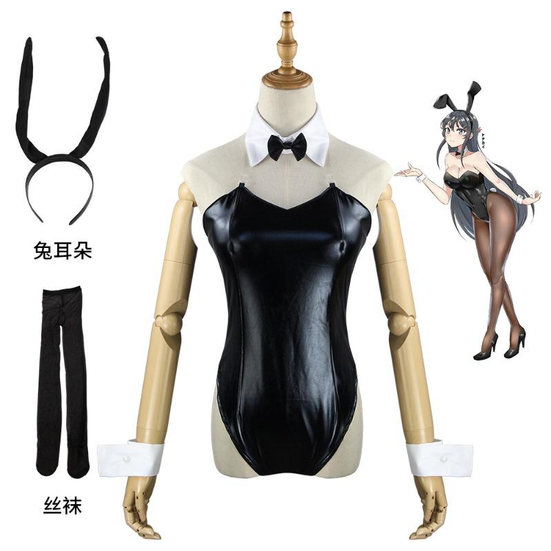 Youth pig head youth cos clothes will not dream of bunny girl senior sister clothing Sakurajima linen bunny girl cosplay