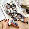 Spring and Autumn thin flight attendant occupation small scarf headscarf small square scarf female foreign style literary Korean versatile cartoon sil