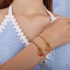 Diy Oil Drop Pendant Bracelet Women'S Stainless Steel Gold-Plated Simple Fashion Trend Jewelry
