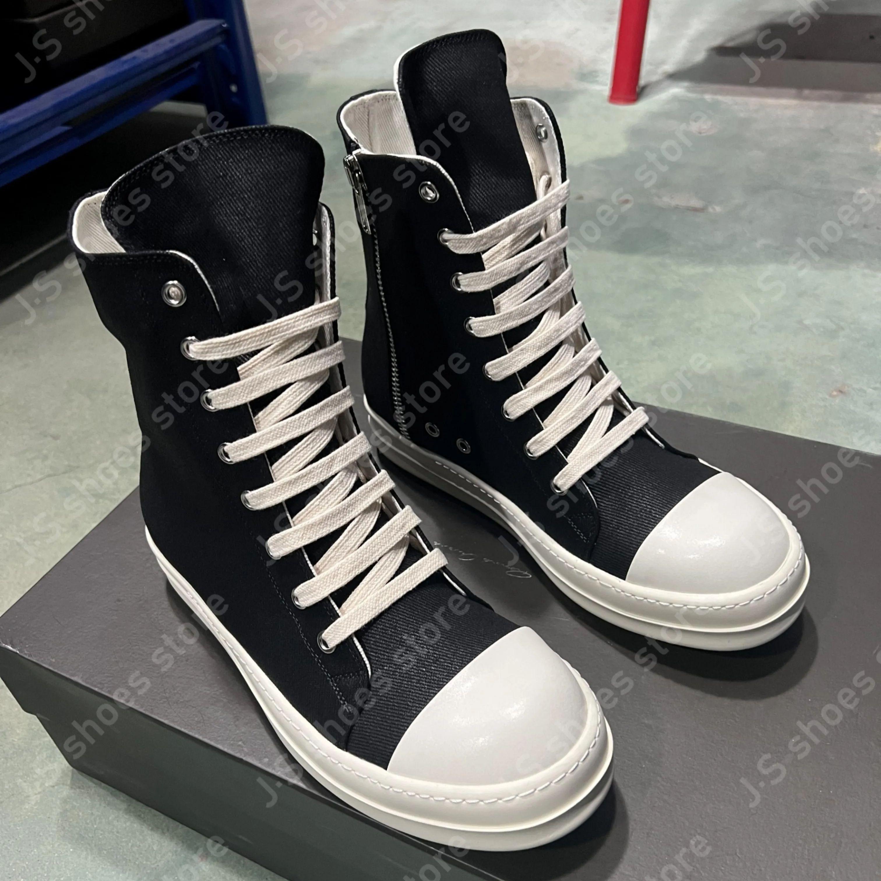 

Ro Classic Men Shoe Black Wax Canvas High Top Shoes Women Casual Sneaker Black Canvas Ankle Boot Lace Up Flat Boots Sneakers 48 чёрный