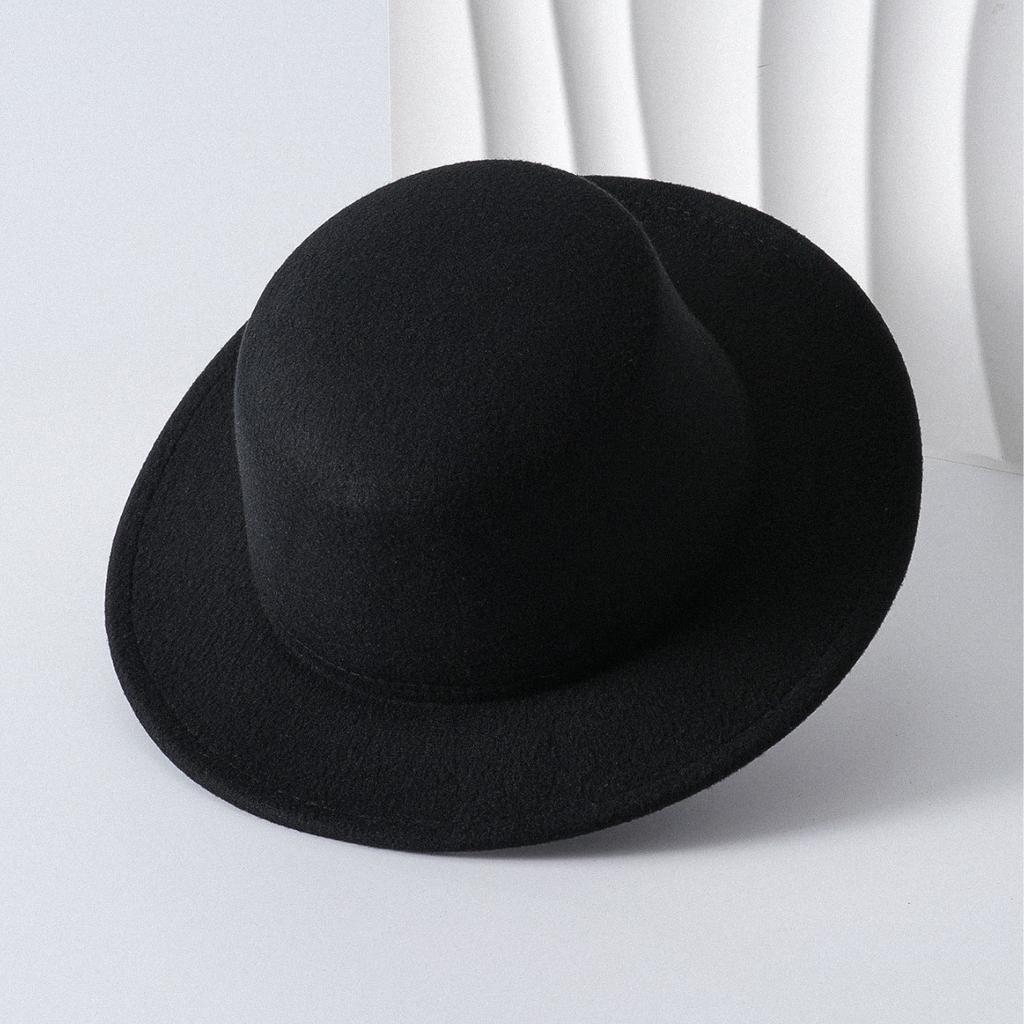 French Classic Retro Daughter Top Hat Black Women's Winter High-end Hat Fashionable Versatile Big Brim Sun Hat