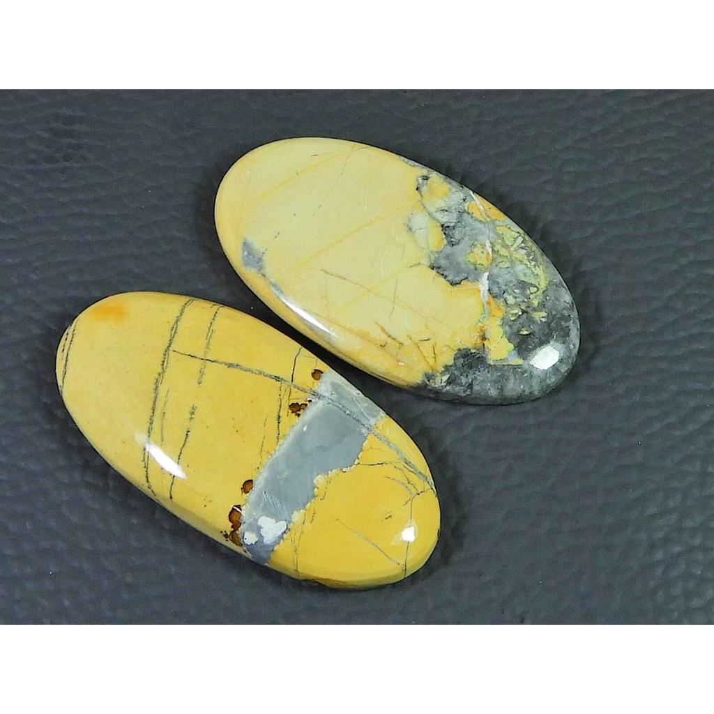 AAA Maligano Jasper Oval Shape 2Pcs Cabochon Loose Gemstone 105Cts. 41-42MM SK-3486