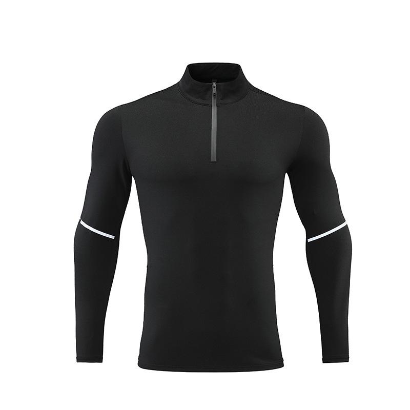 Quick Dry Half-Zip Long Sleeve Running Shirt with Moisture-Wicking Technology