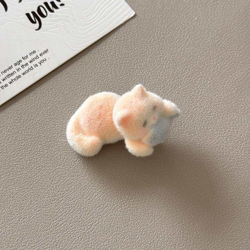 Cute Plush Kitten Hair Clip For Women Side Clip For Bangs Duckbill Clip Cartoon Hair Accessory