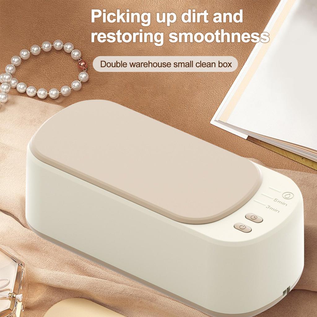 Cleaner for Eyeglasses and Jewelry - Compact Home Portable Jewelry Cleaning Machine with Digital Timer