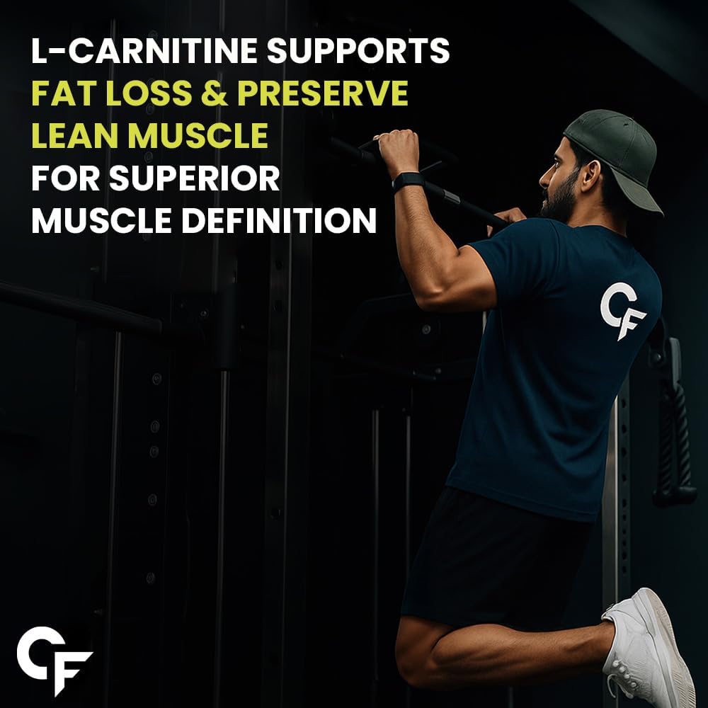 CF Carbamide Forte L Carnitine 1000mg Veg Capsules 60  Pre Workout Energy Support For Men Women Fitness Training