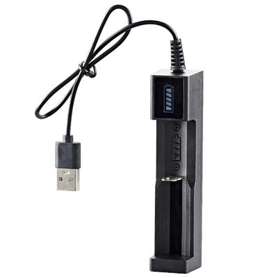 Usb Smart Single Slot Charger 18650 Lithium Charger Small Fan Flashlight Battery Charging Adapter