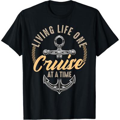 Living Life One Cruise At A Time Funny Cruising Ship Cute T-Shirt