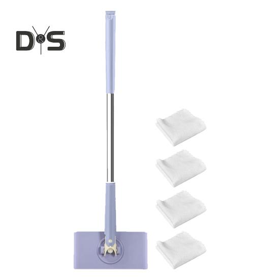 

Мини-швабра с автоматической сменой тряпки, плоская швабра для пыли без помощи рук с вращающейся на 360 градусов головкой, одноразовая швабра для пола D фиолетовый