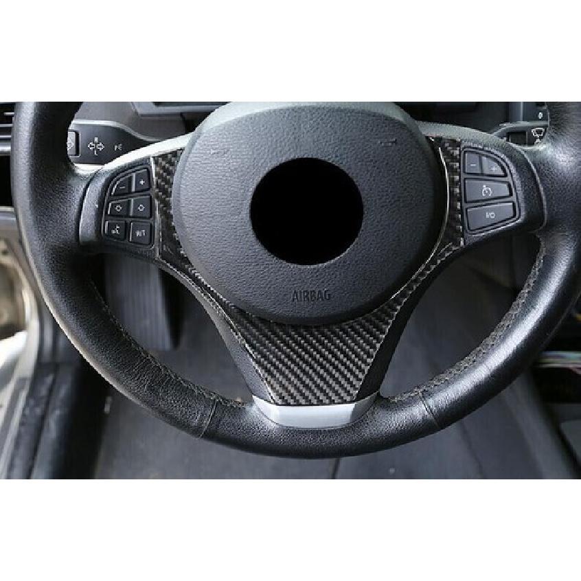 For BMW X3 E83 2006-2010 Real Carbon Fiber Steering Wheel Decor Cover Trim 1PCS