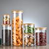 High Borosilicate Glass Food Storage Jar with Bamboo Lid