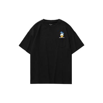 X Disney Joint Fashion Collection Cartoon Print Loose Short-Sleeve T-Shirt Women Tops Black AHSR540-3