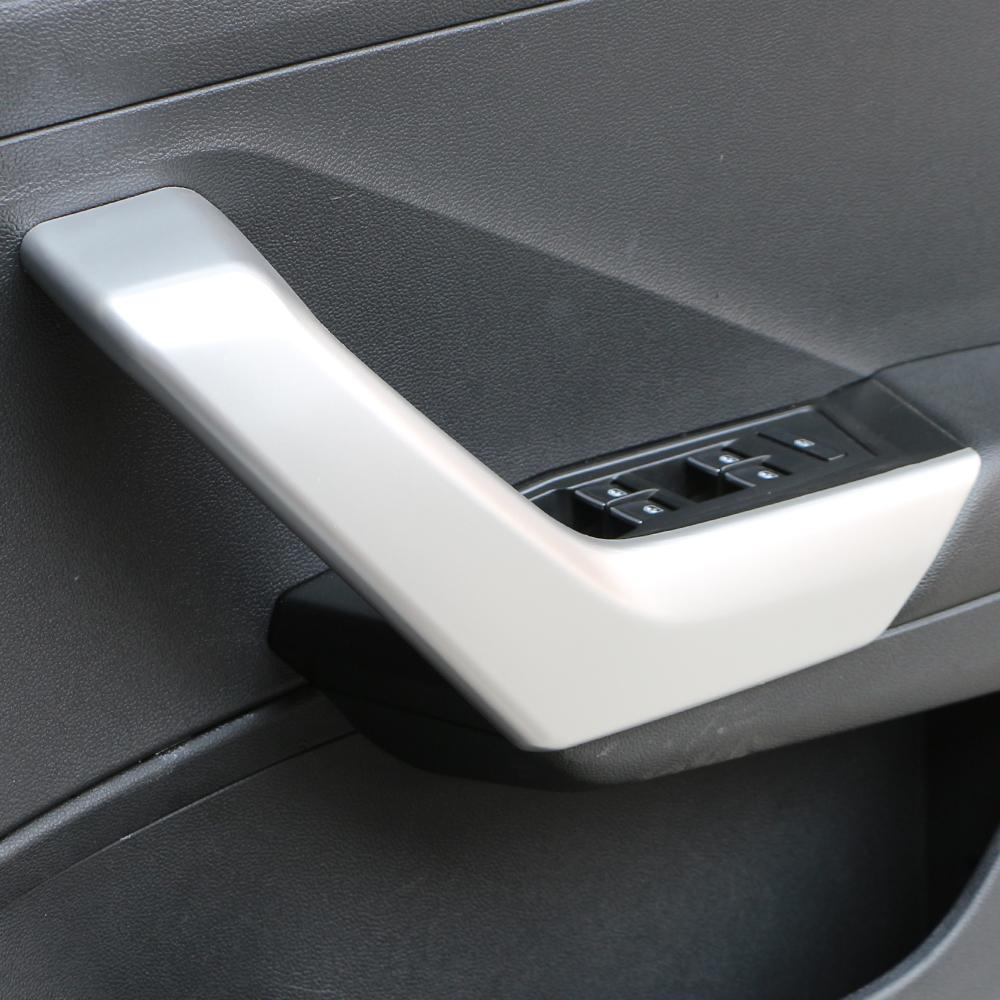 Car Inner Door Handle Panel Sticker for Volkswagen VW T-ROC 2017-2026 4PCS/Set Armrest Handrail Frame Decorative Accessory