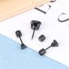 3-8MM 1Pair Cubic Zirconia Titanium Stainless Black Diamond Zircon Stud Earrings For Women