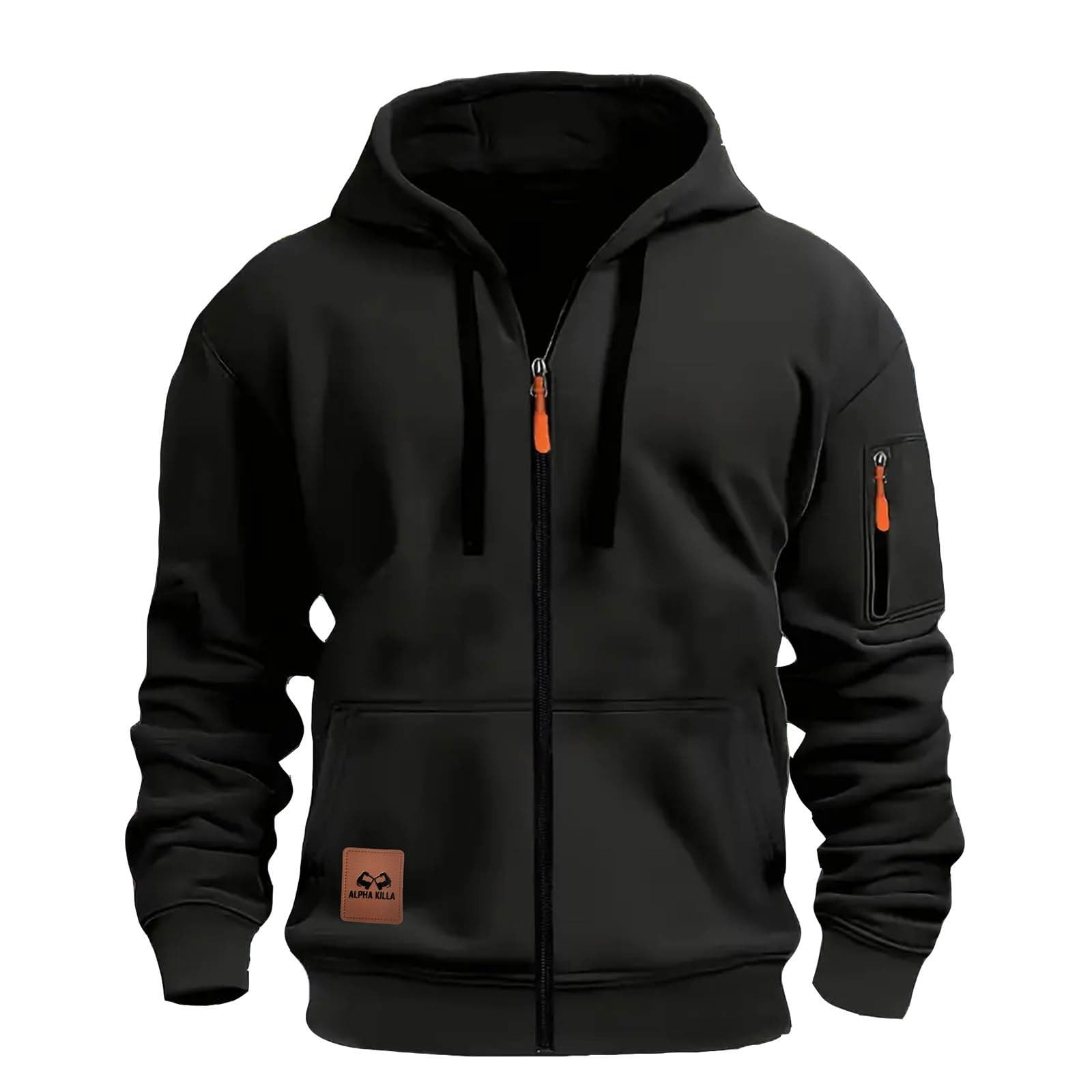 

Спортивный костюм с капюшоном, унисекс, одежда для бега, пуловер с длинными рукавами, толстовка с капюшоном L чёрный