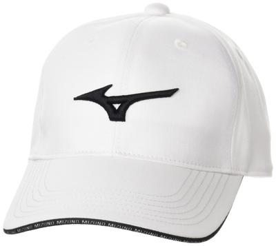 Mizuno Lambard Logo Golf Free Size Men's Cap, Tour-Grade Cotton, White/Black, (E2MW2A07)