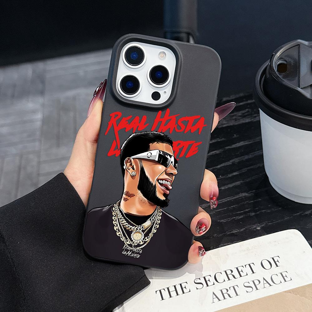 

Anuel AA rapper Hot Luxury Matte Silicone Soft Phone Case For iPhone 17 16 15 14 Plus 13 12 11 Mini Air Pro X XS Max SE Plus iPhone 14