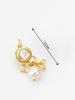 Gold-Plated White Stone-Studded & Beaded Handcrafted Jewellery Set